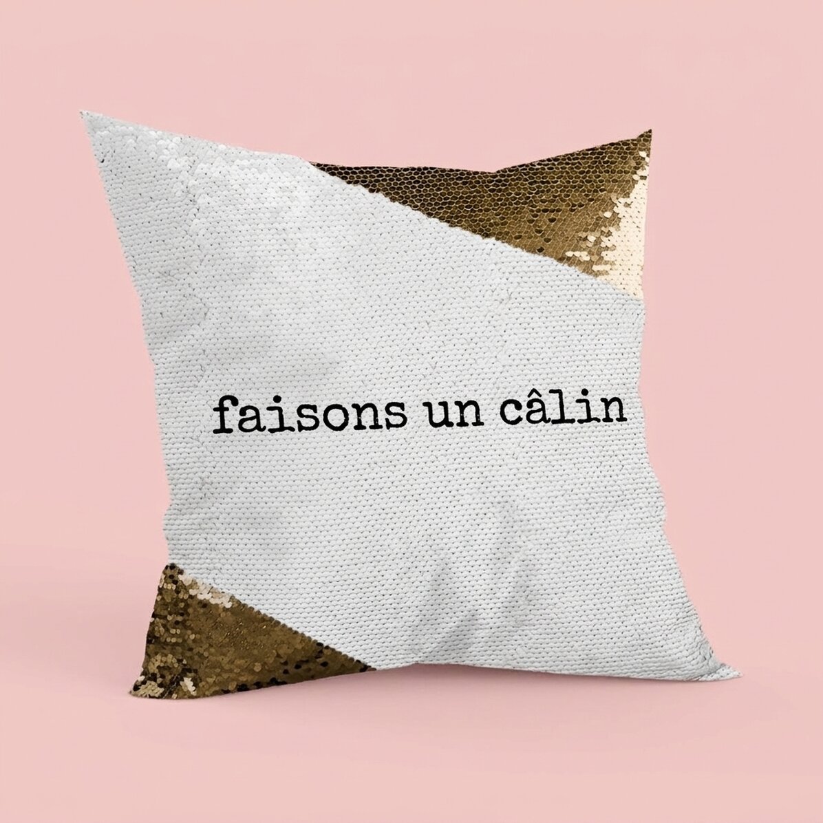 Coussin personnalisé avec inscription - « Let