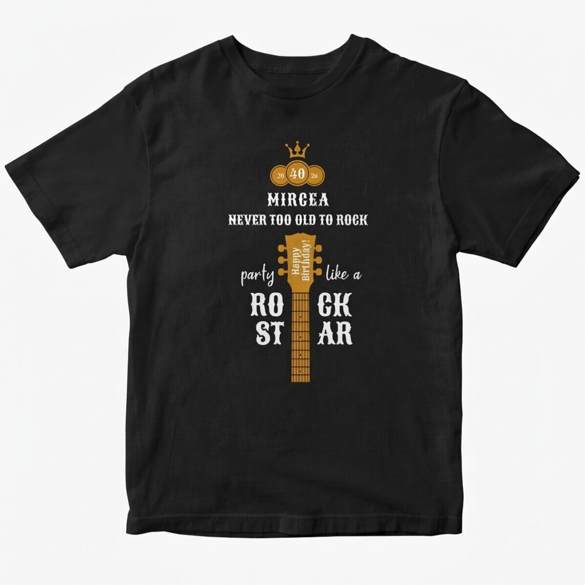 T-shirt en coton personnalisé avec un texte - Rockstar