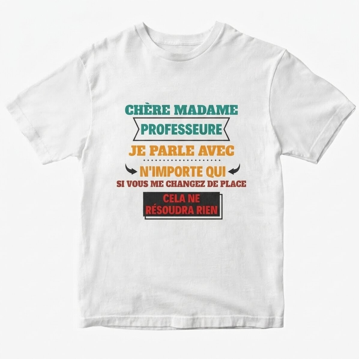 T-shirt en coton personnalisé avec inscription - « Je parle à tout le monde »