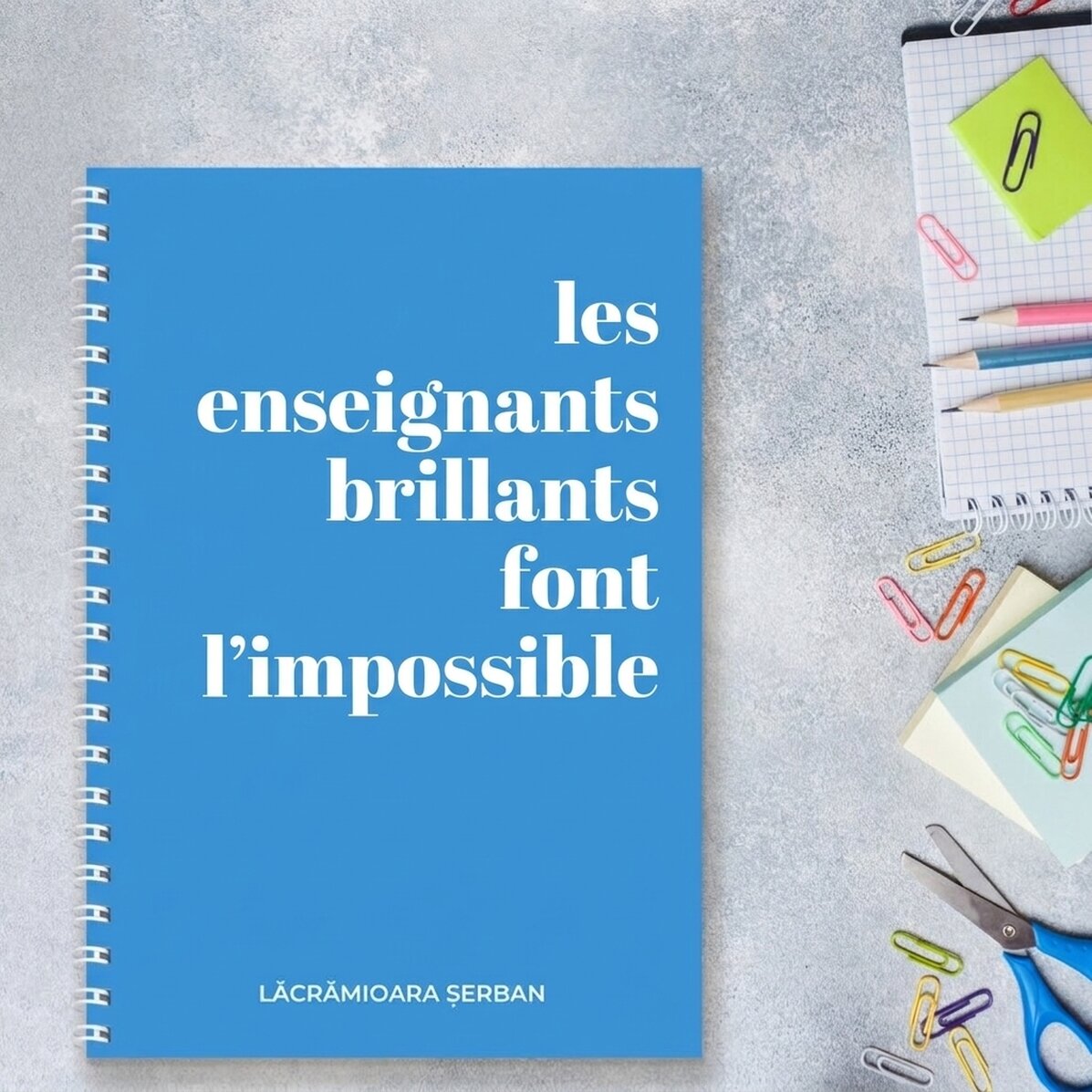Carnet personnalisé avec inscription - Des professeurs brillants