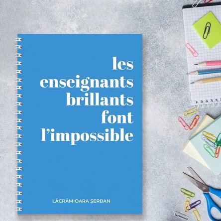 Carnet personnalisé avec inscription - Des professeurs brillants