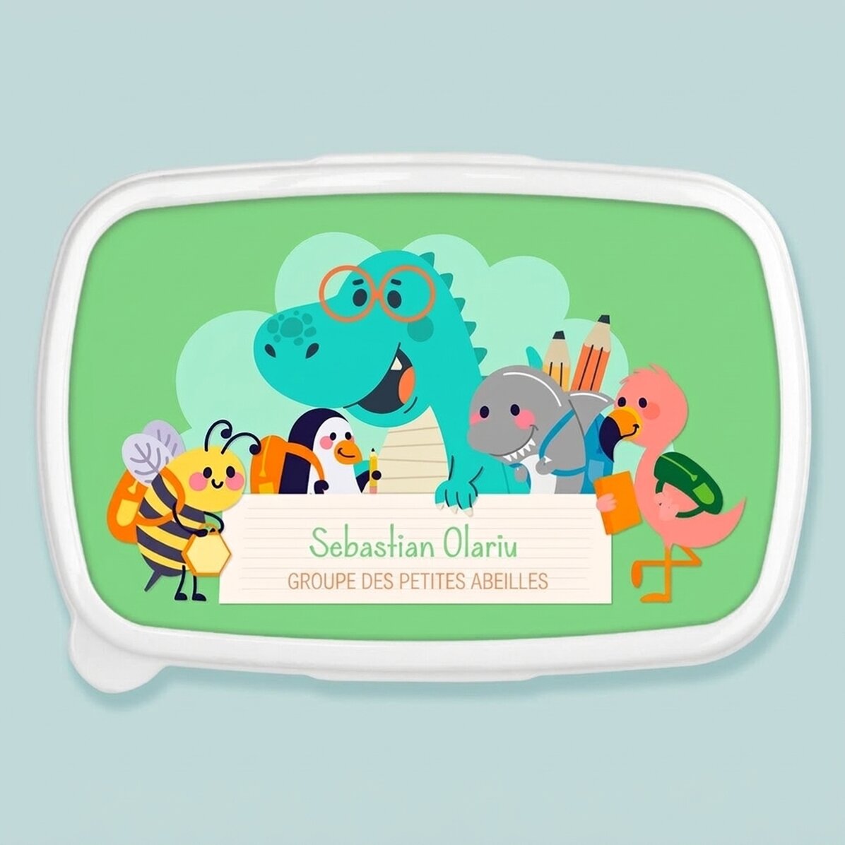 Boîte à repas, casserole personnalisée avec un texte - Animaux