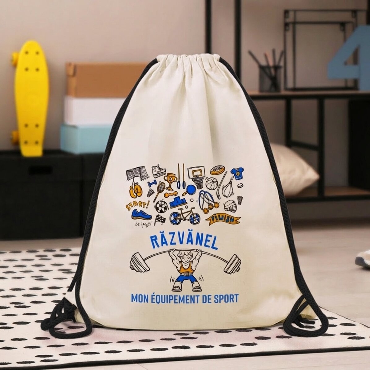 Sac à dos personnalisé avec prénom - Cours d