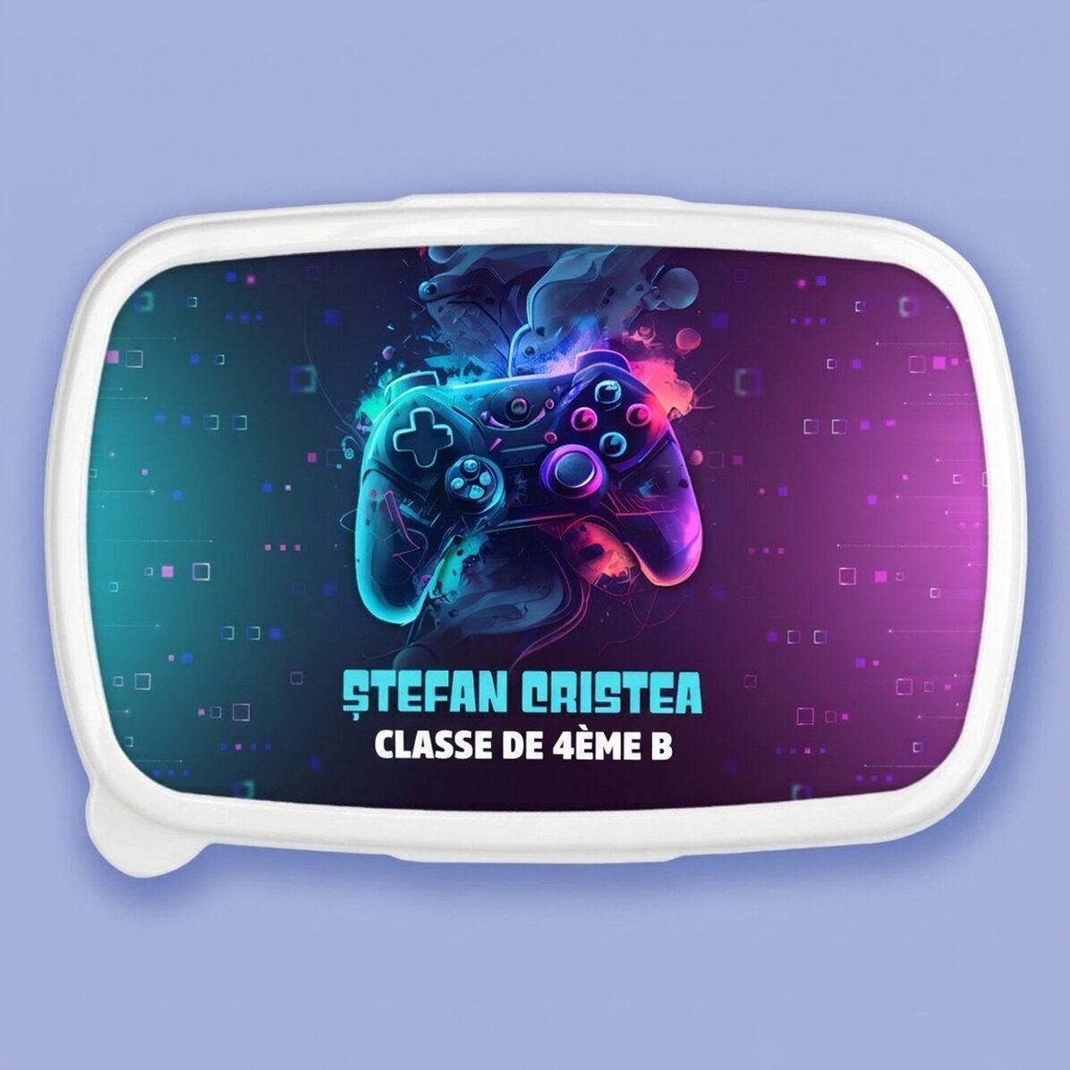 Boîte à repas, caserola personnalisée avec un texte - Gamer