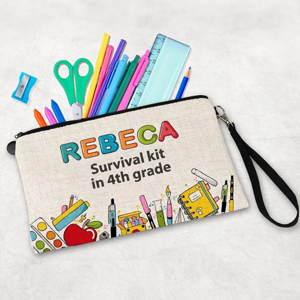 Trousse pour enfants personnalisée avec un texte - Kit pour l