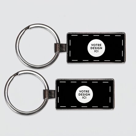 Porte-clés personnalisé avec votre illustration recto-verso