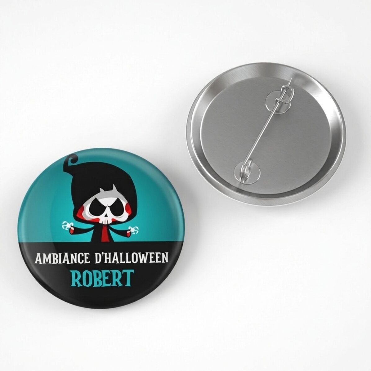 Badge personnalisé avec prénom - Ambiance Halloween