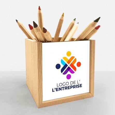 Porte-crayons personnalisé avec logo