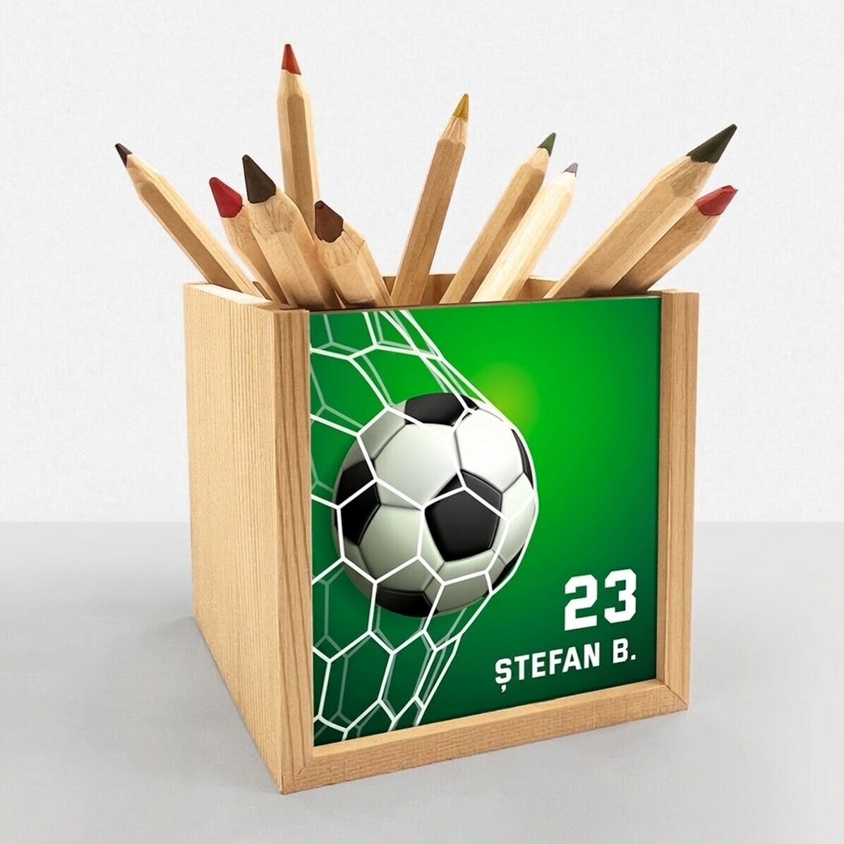 Porte-crayons personnalisé avec prénom - Football