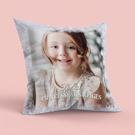 Coussin personnalisé avec photo et texte, grand format - Winter