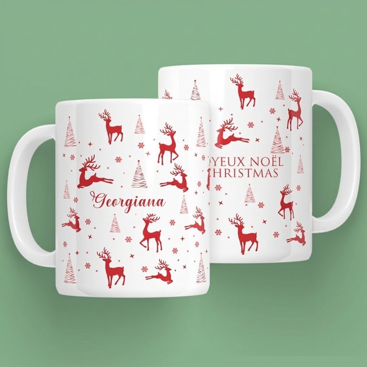 Tasse personnalisée avec inscription - Noël