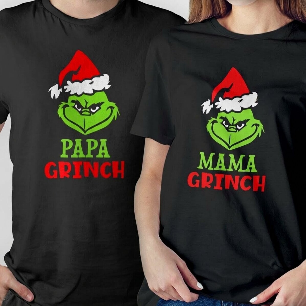 T-shirt en coton personnalisé avec un texte - Grinch