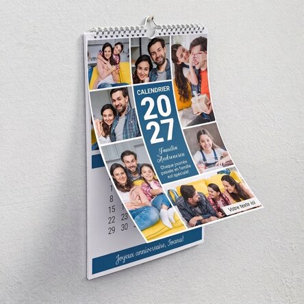 Calendrier personnalisé avec photos et message - Moments passés ensemble