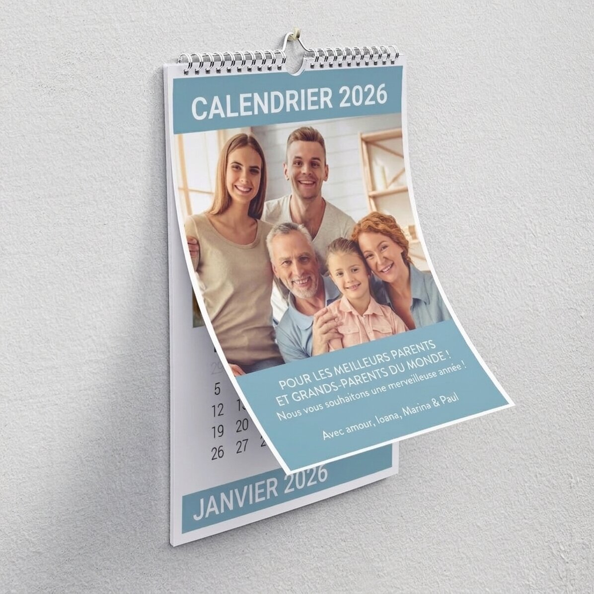 Calendrier personnalisé avec des photos pour vos proches