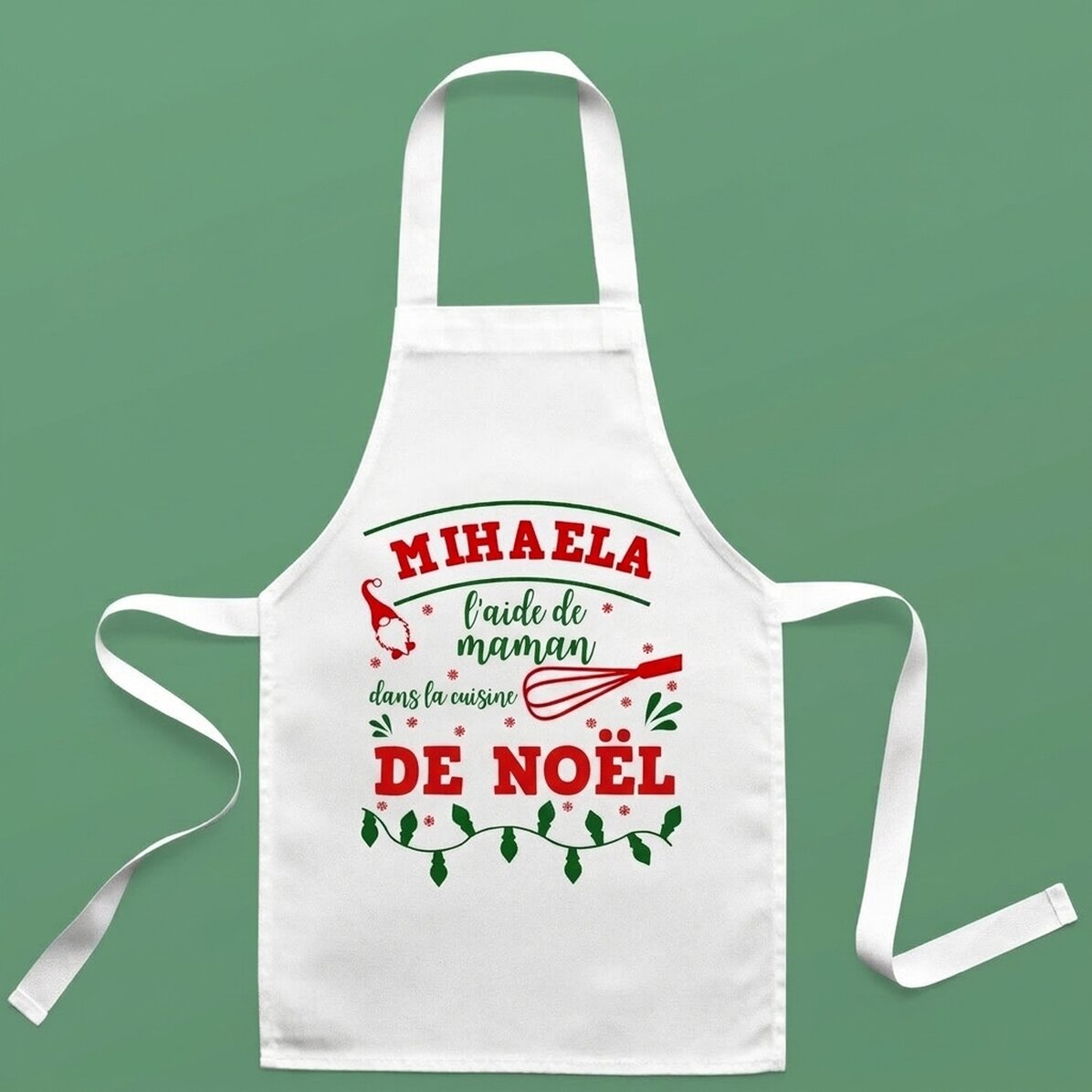 Sac à provisions pour enfants personnalisé avec un texte - Noël dans la cuisine
