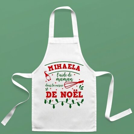Sac à provisions pour enfants personnalisé avec un texte - Noël dans la cuisine