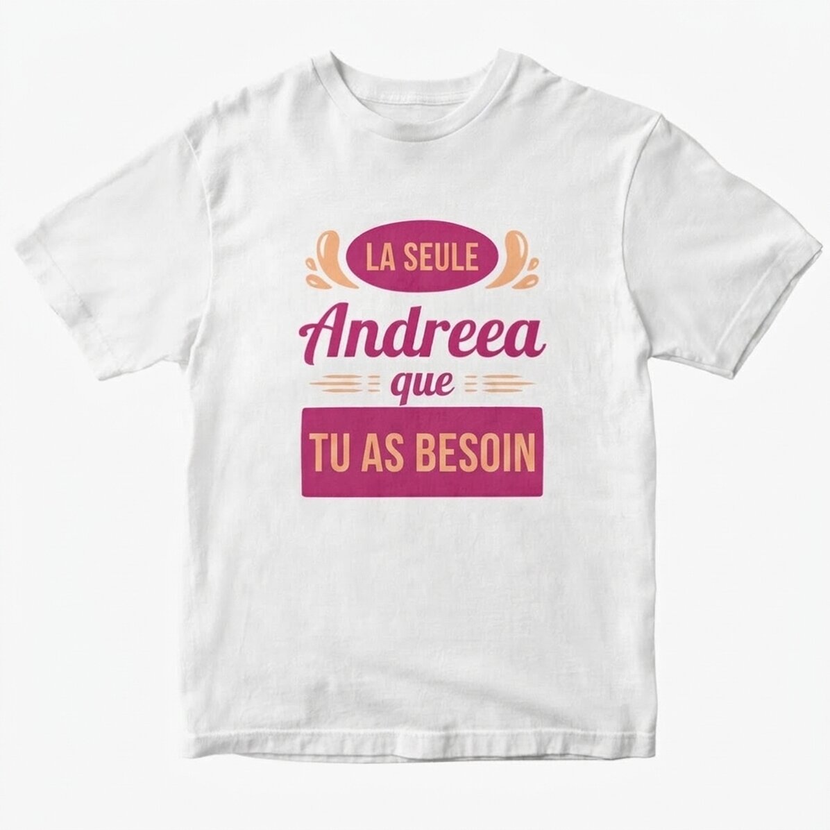 T-shirt en coton personnalisé avec un texte - Only one