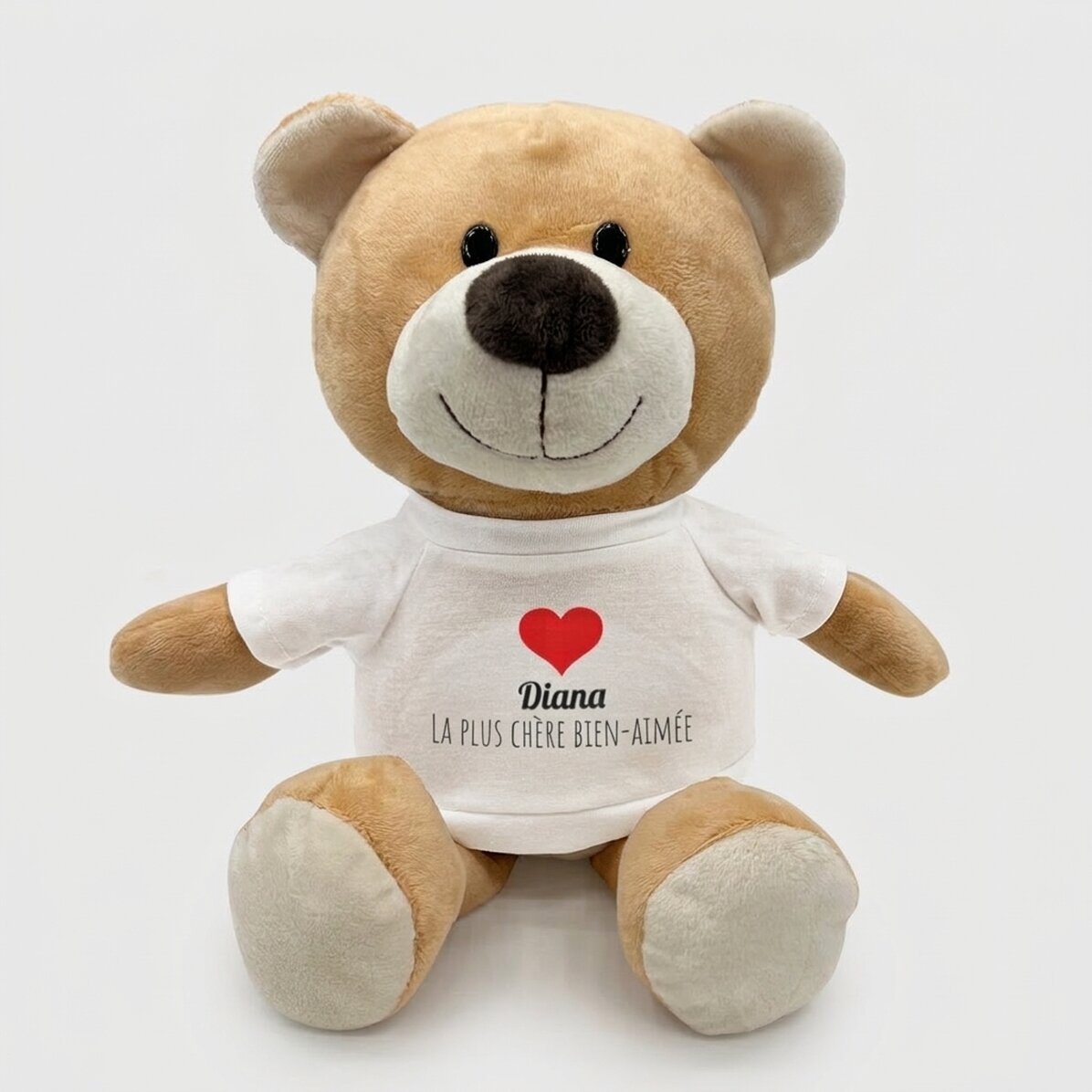 Plus : ours en peluche personnalisé avec inscription - Cœur
