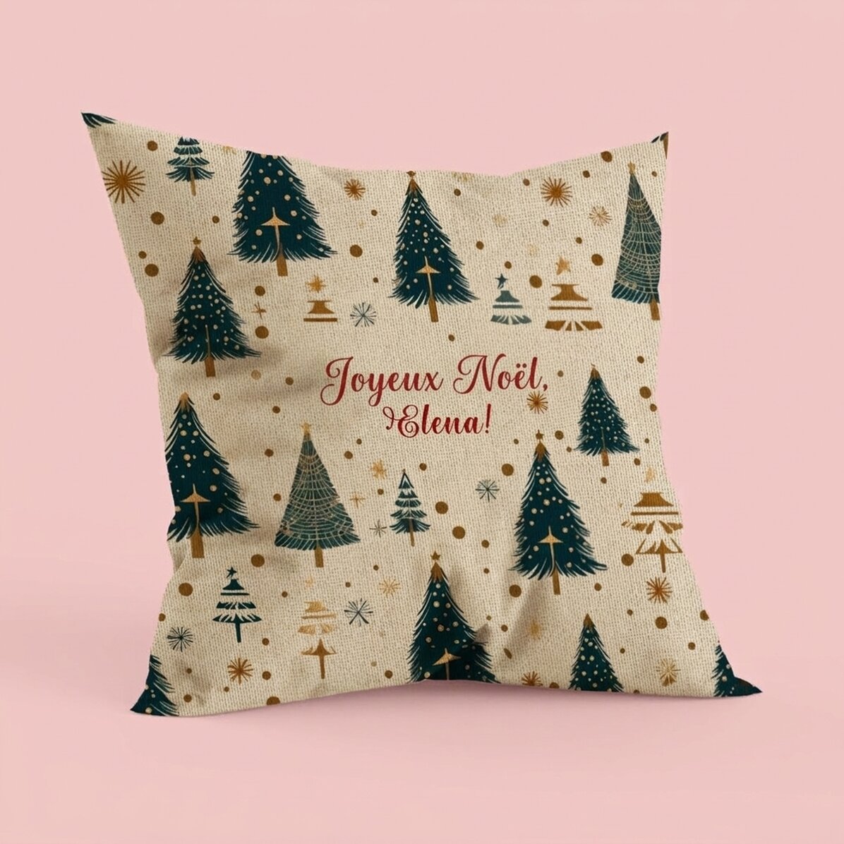 Coussin personnalisé avec message - Christmas tree IN