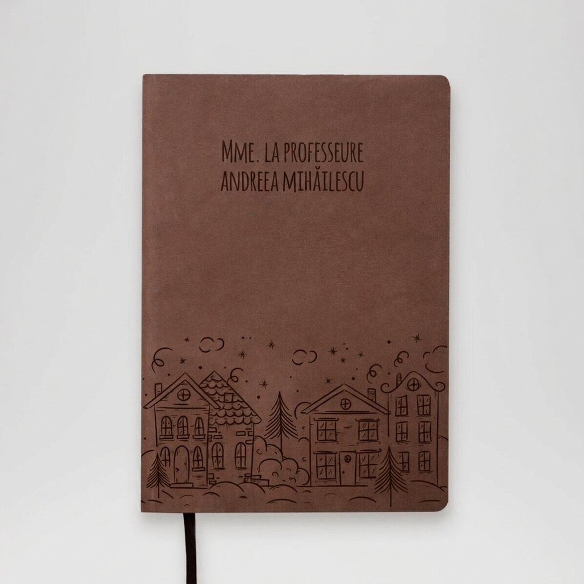 Agenda en cuir personnalisé avec texte - Notes