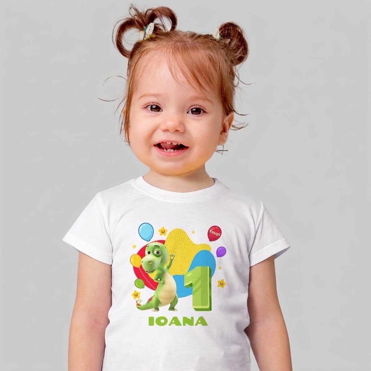 T-shirt en coton pour enfants personnalisé avec un prénom - Anniversaire avec Zigaloo
