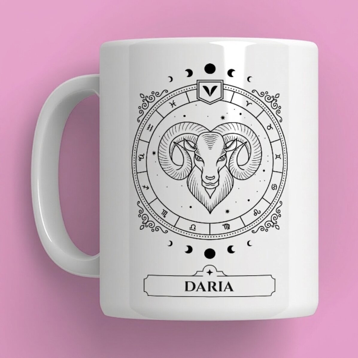 Tasse personnalisée avec prénom et signe du zodiaque - Bélier