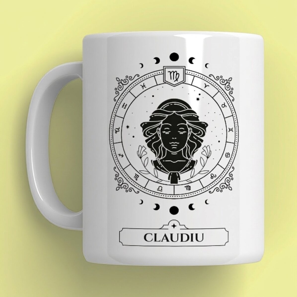 Tasse personnalisée avec prénom et signe du zodiaque - Vierge