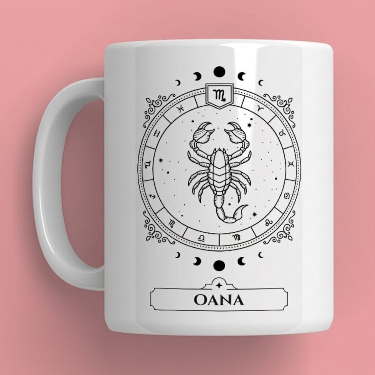 Tasse personnalisée avec prénom et signe du zodiaque - Scorpion