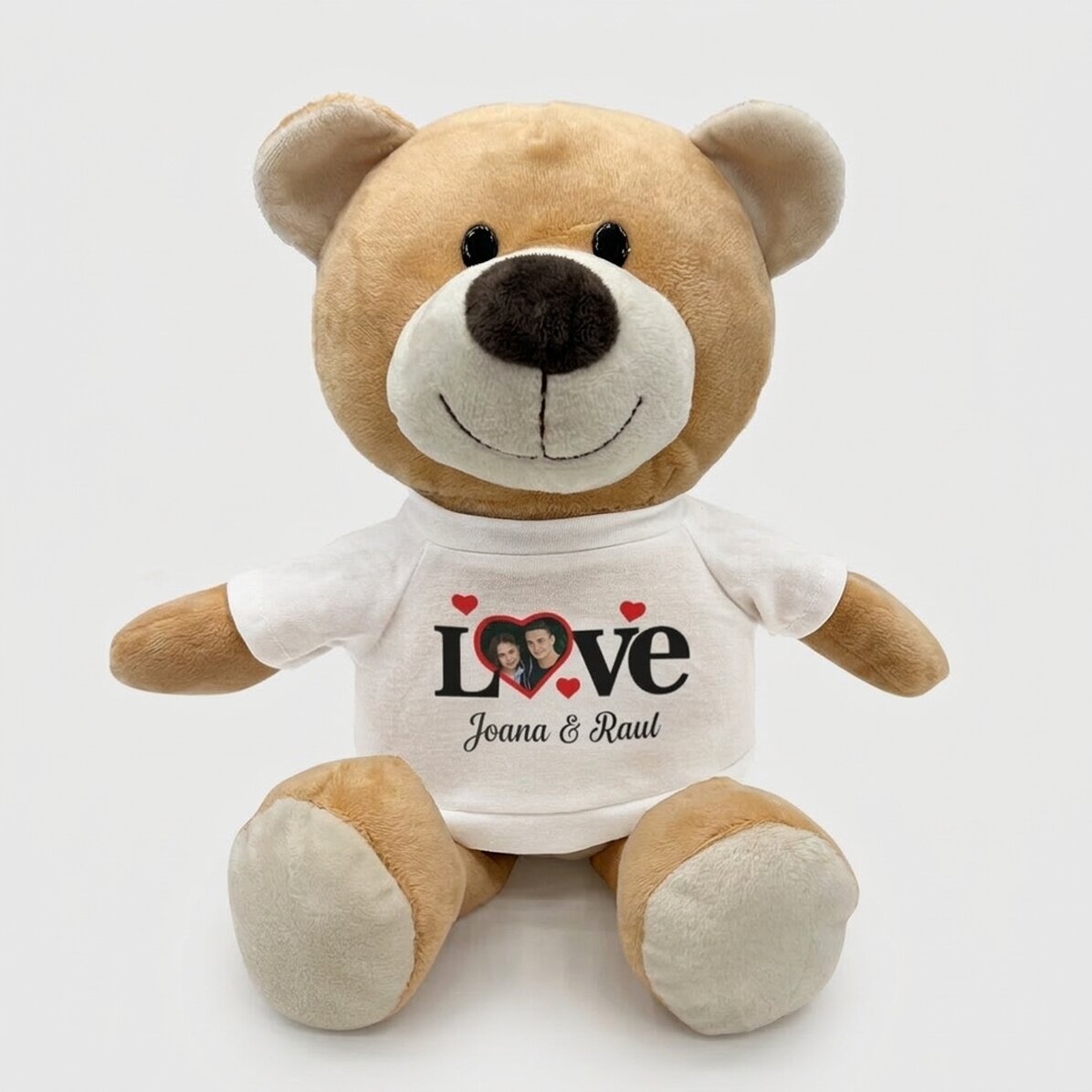 Plus : un ours en peluche personnalisé avec une photo et un texte - Love