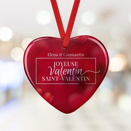 Décoration en forme de cœur personnalisée avec un texte - Love & Hearts