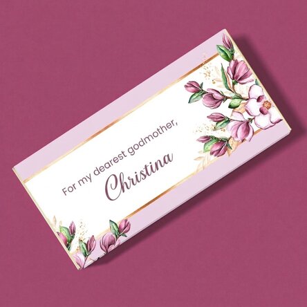 Chocolat personnalisé avec un nom et un message - Un beau printemps