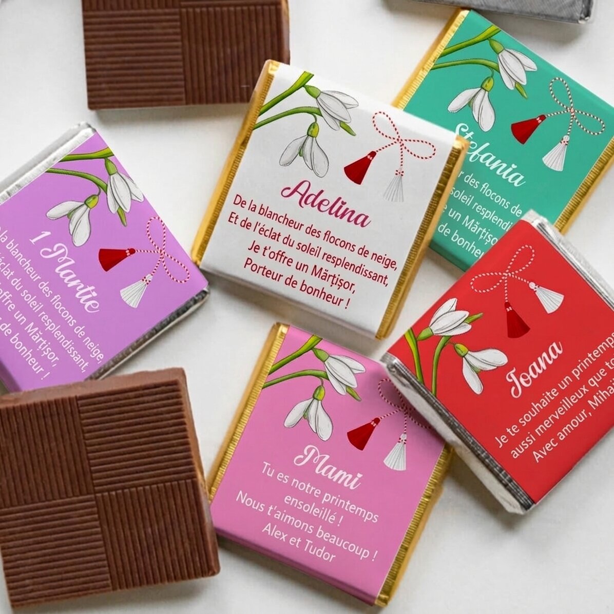 Mini-chocolat personnalisé avec un message