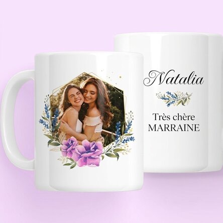 Tasse personnalisée avec photo et message - Ma chérie