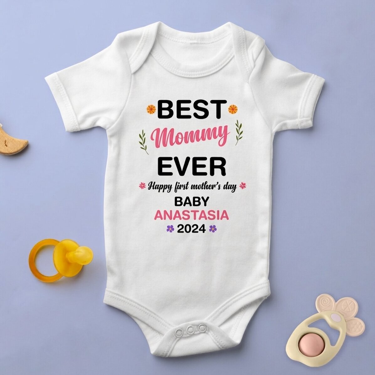 Body pour bébé personnalisé avec un message - Fête des Mères