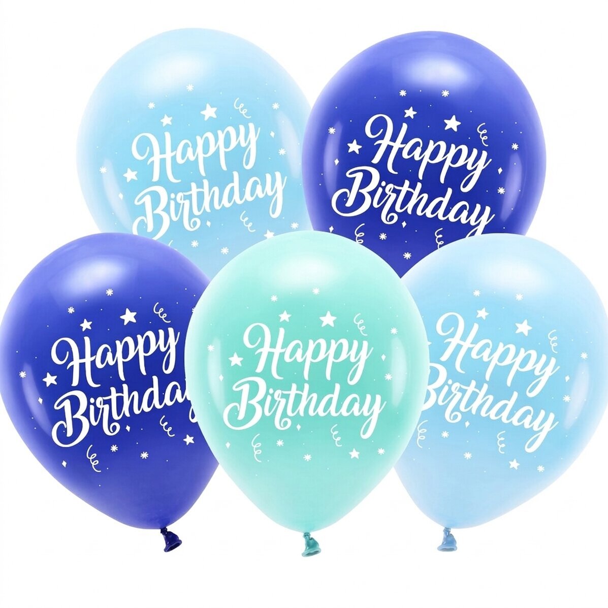 Lot de 5 ballons - Birthday Blue
