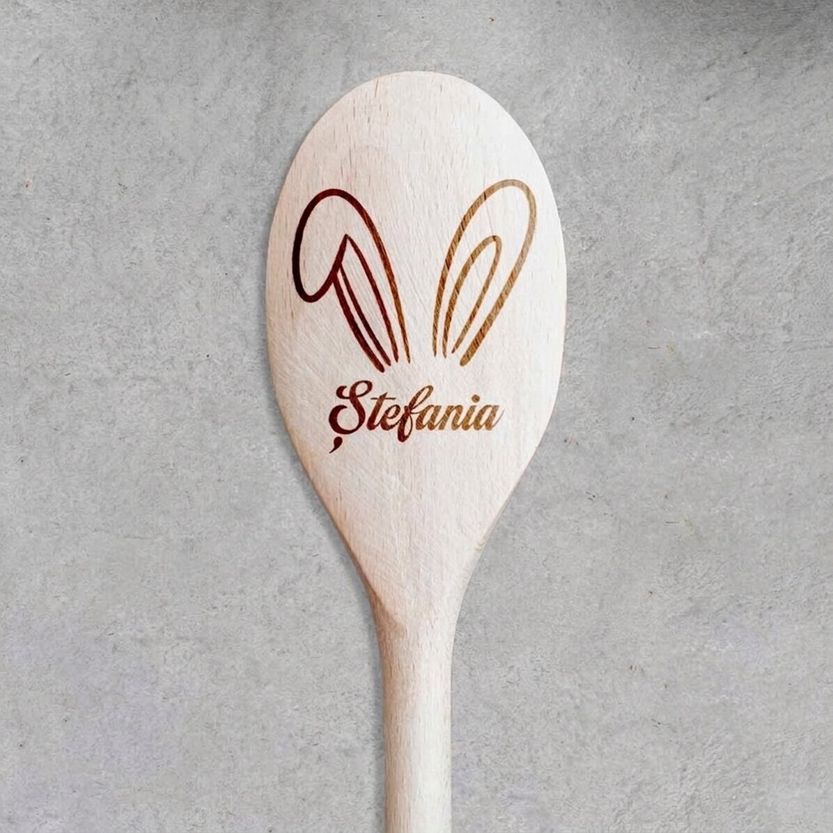 Cuillère en bois personnalisée - Bunny Ears