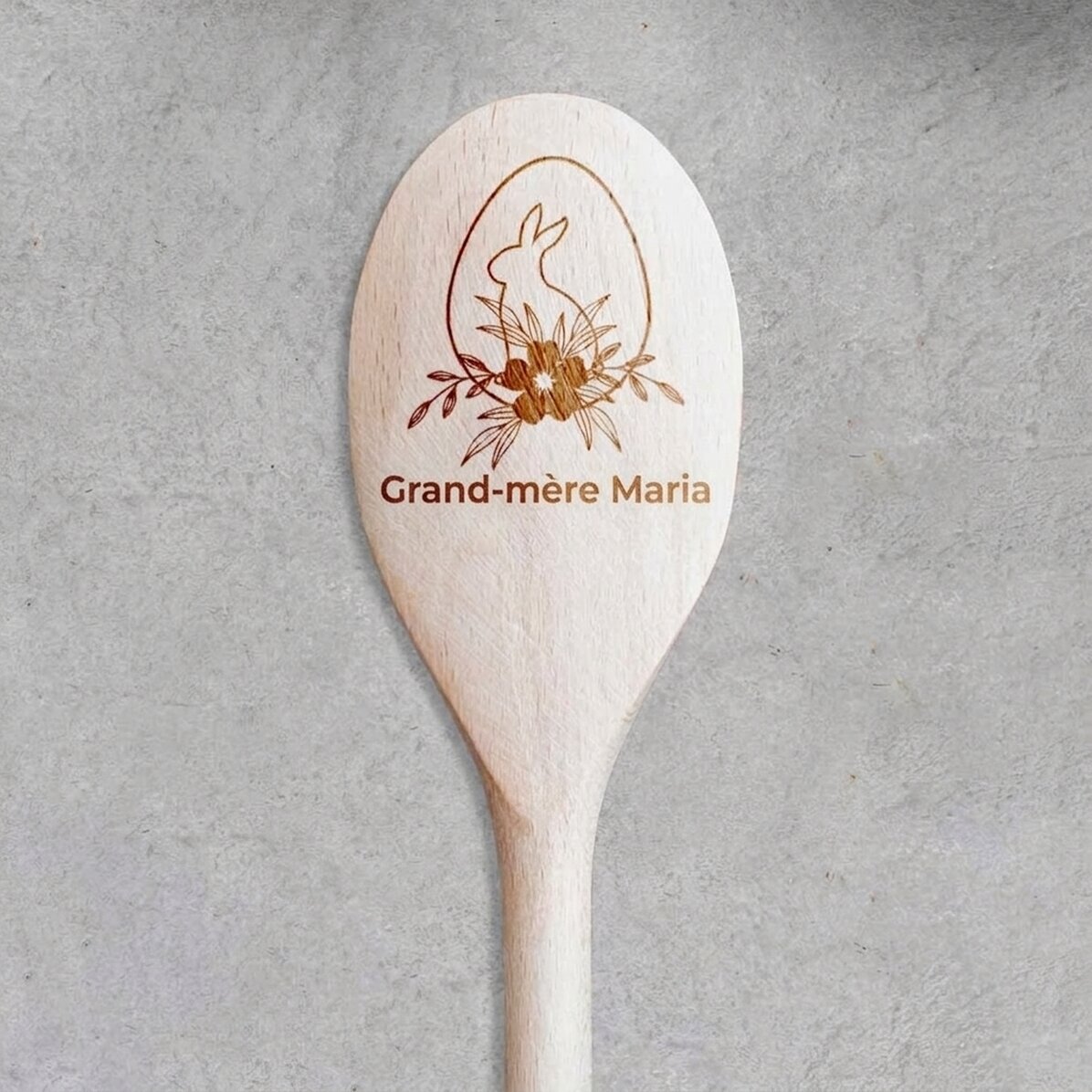 Cuillère en bois personnalisée - Lapin de Pâques