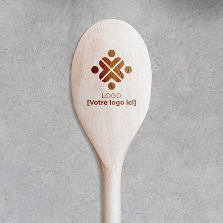 Cuillère en bois personnalisée avec logo