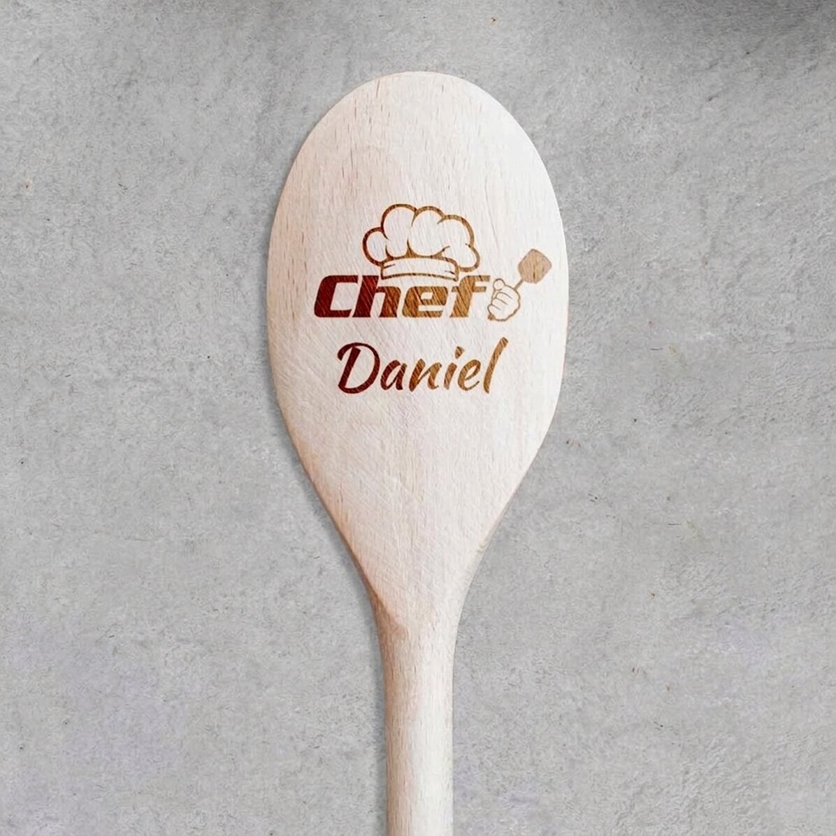 Cuillère en bois personnalisée - Chef Bucatar
