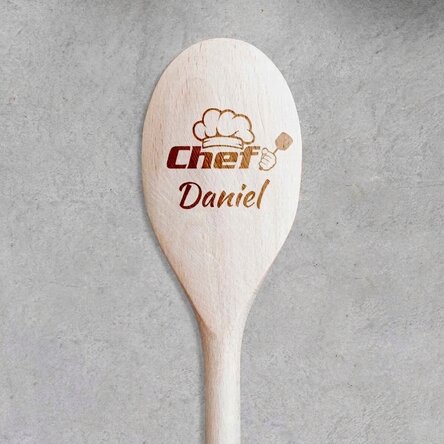 Cuillère en bois personnalisée - Chef Bucatar