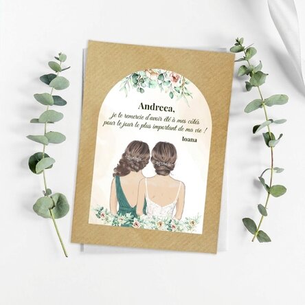 Cadeau personnalisé à planter avec un message pour les demoiselles d'honneur