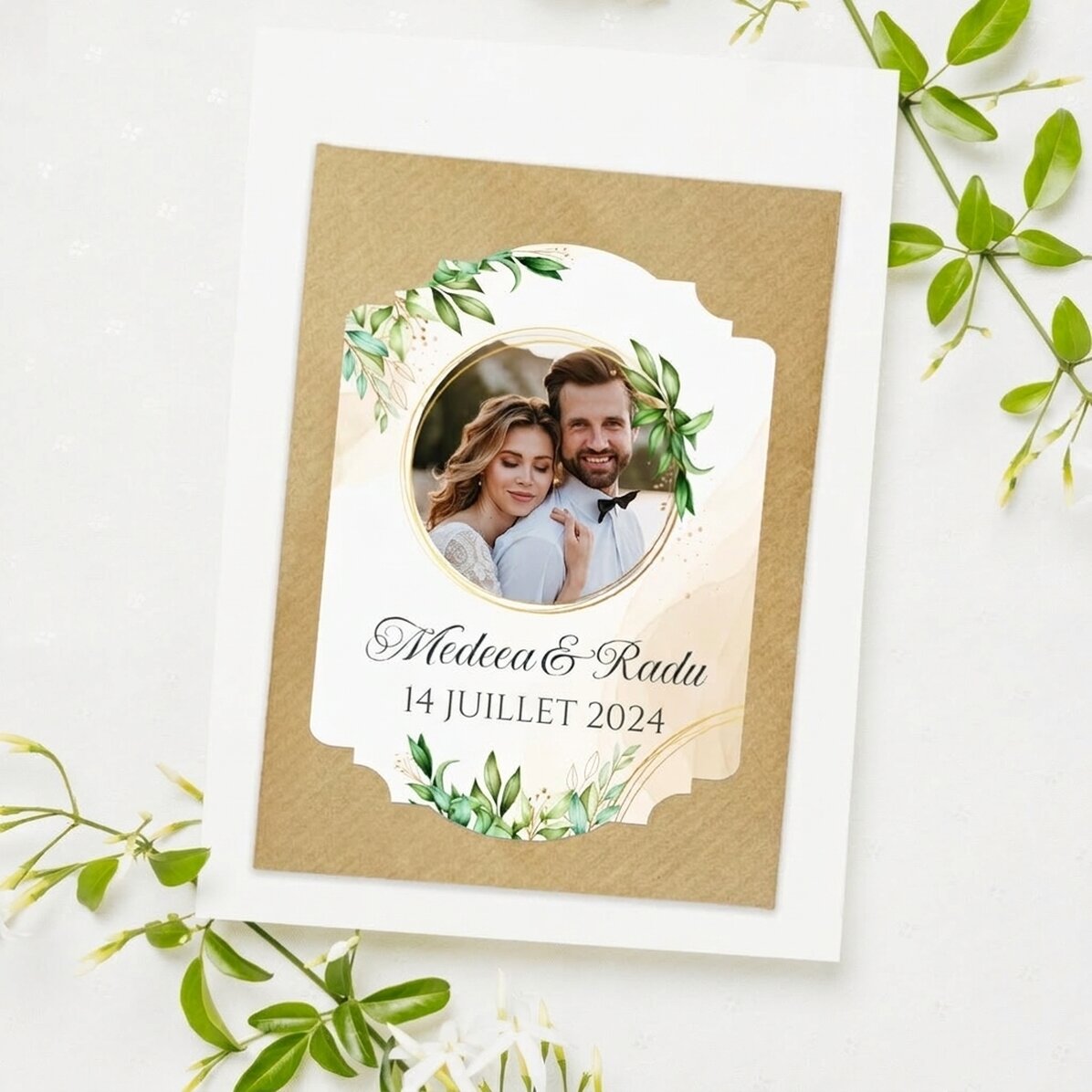 Cadeau de remerciement personnalisé à planter, avec photo et texte - Merci !