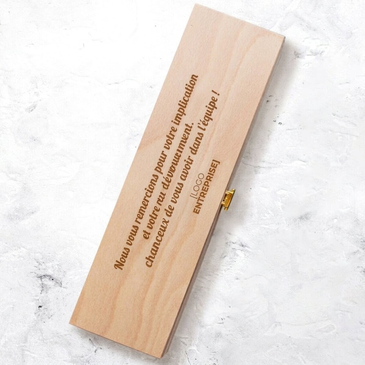 Coffret de vin personnalisé avec message et logo