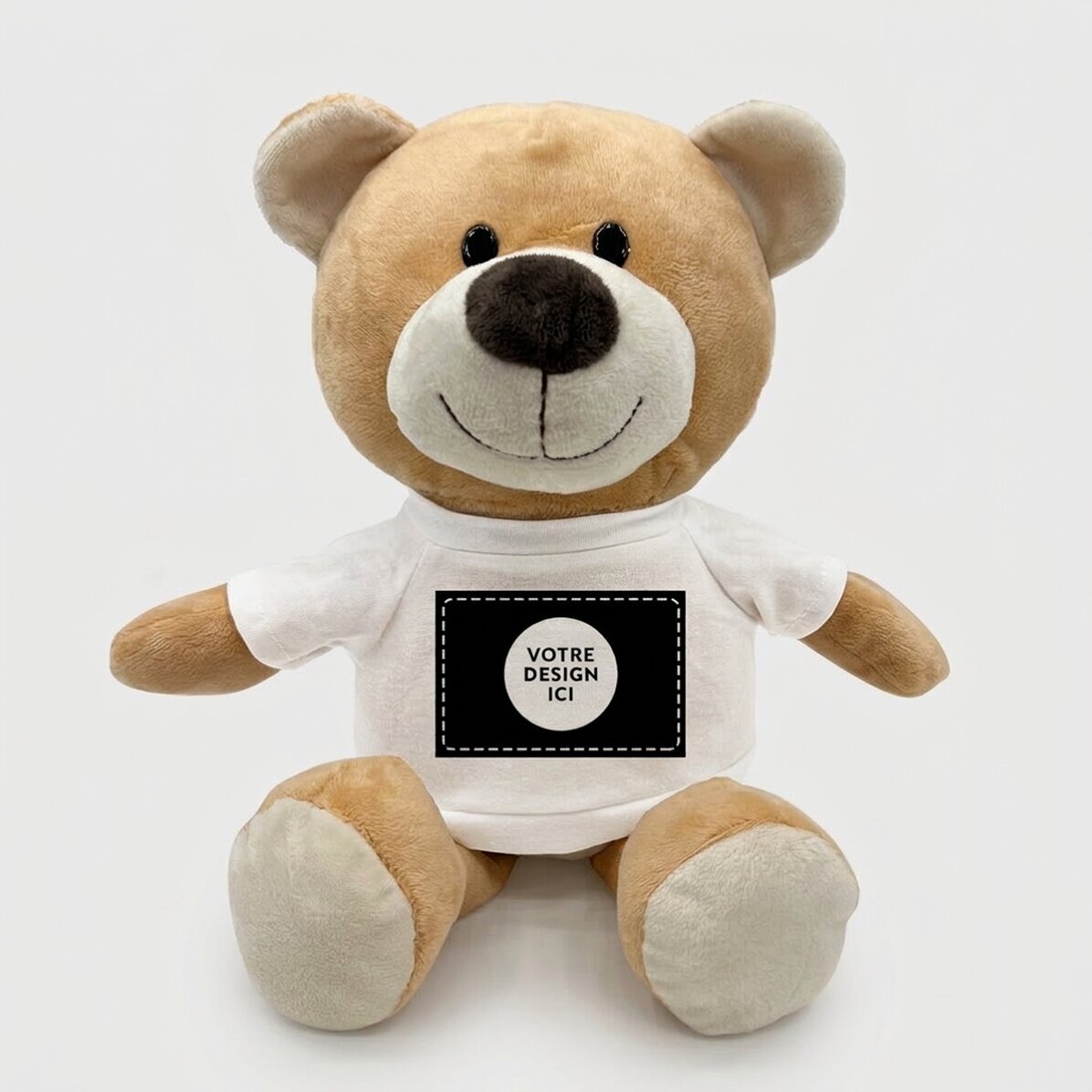 En plus, un ours en peluche personnalisé avec ton motif
