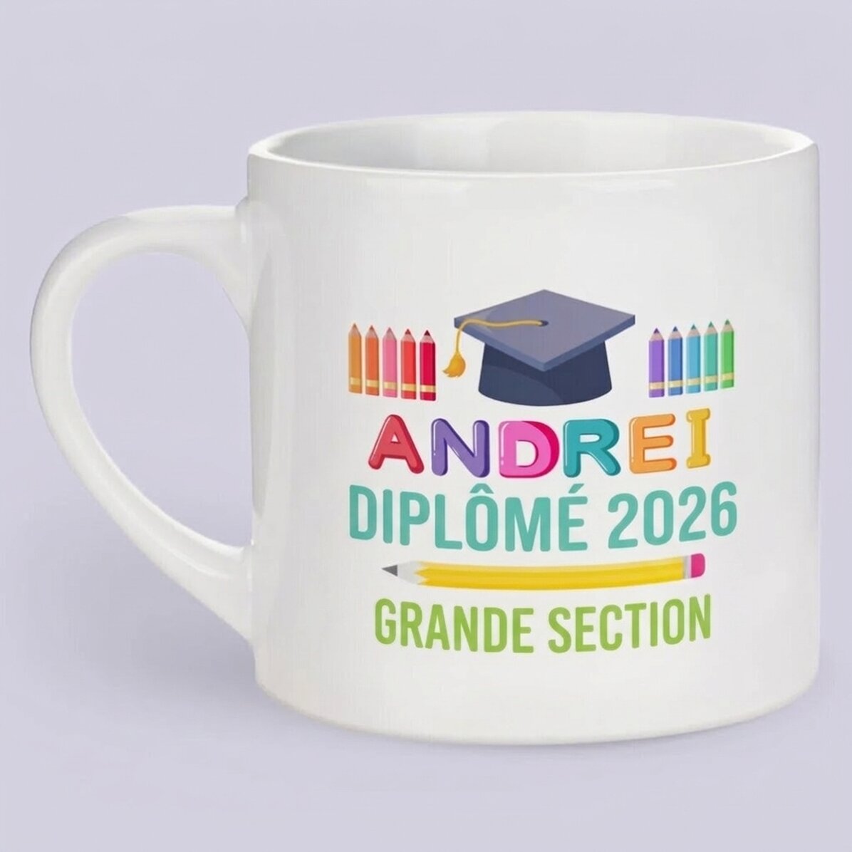 Tasse personnalisée avec un message pour les enfants - Remise des diplômes
