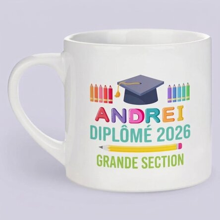 Tasse personnalisée avec un message pour les enfants - Remise des diplômes