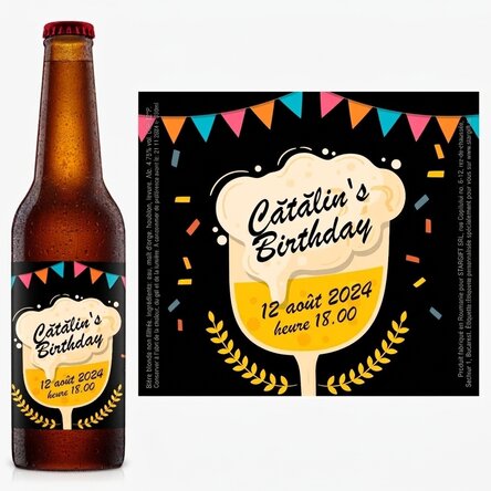Bière personnalisée avec un message - Invitation