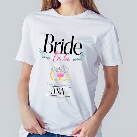 T-shirt personnalisé avec inscription - Bride Tribe