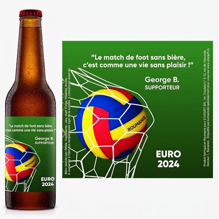 Bière personnalisée avec un message - Football