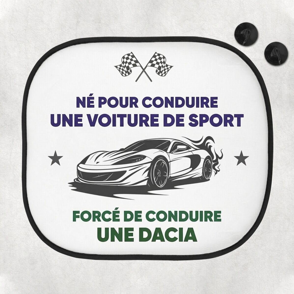 Pare-soleil de voiture personnalisé avec inscription - Born to drive